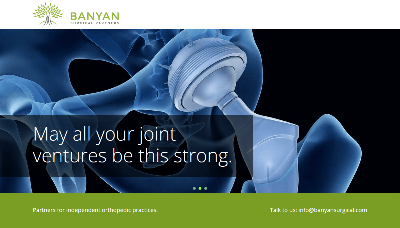 Screenshot of banyan Homepage