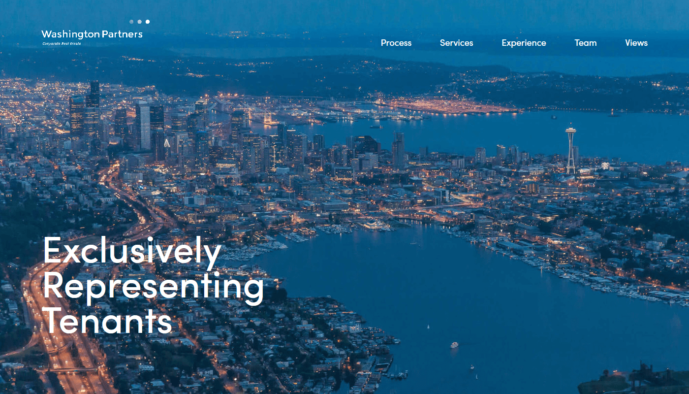 Screenshot of Washington Partners Homepage