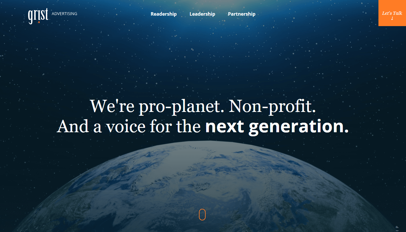 Screenshot of Grist landing page