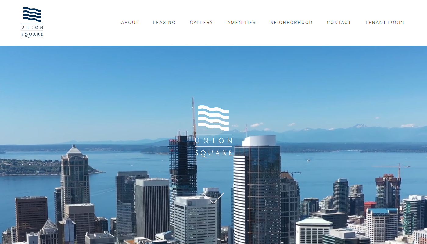 Screenshot of Union Square Homepage