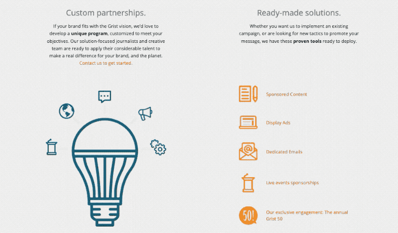 Screenshot of Grist slideshow