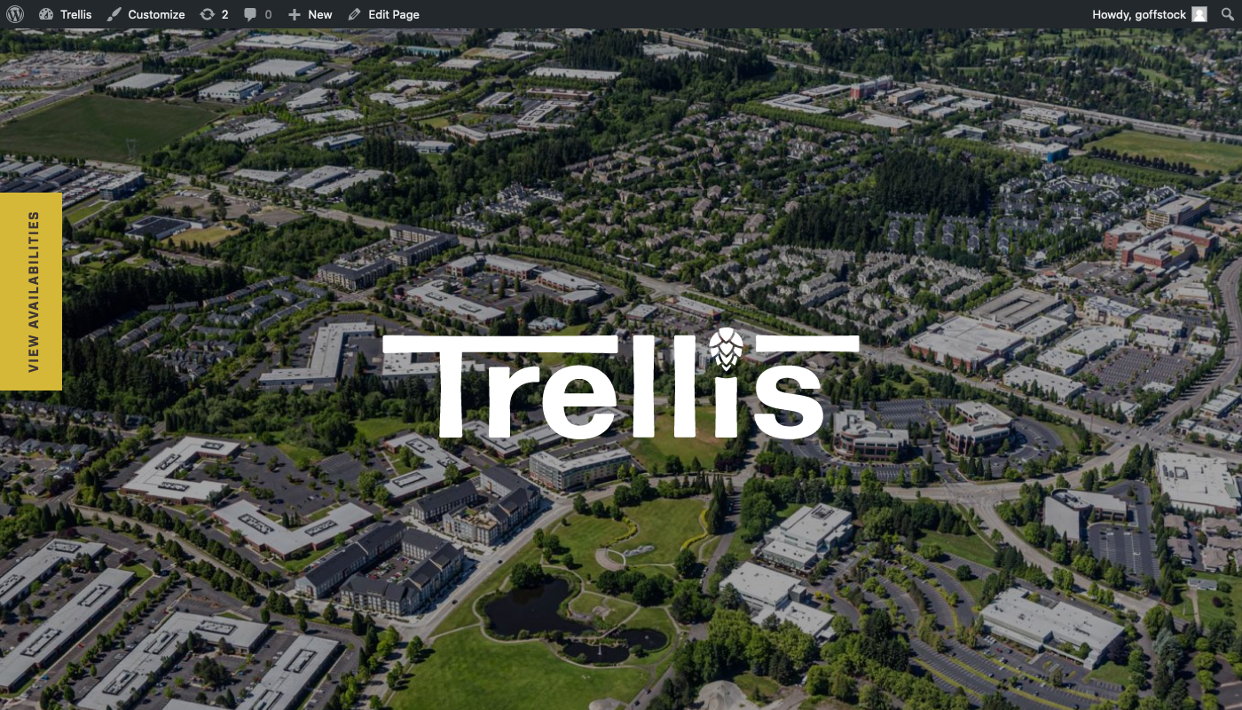 Screenshot of Trellis homepage