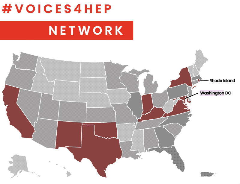 Screenshot of map of NVHR advocate locations