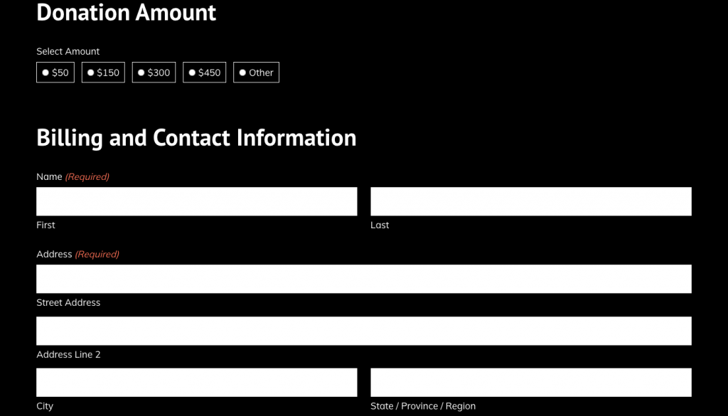 Preview image of Densho Donation page & donation form